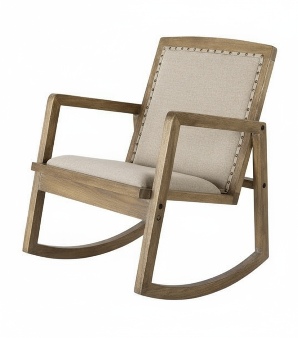 Rocking Armchair - Oak/Linen