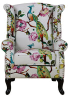 BroDeals Armchair Peacock Wingback Chair