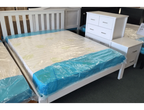 BroDeals Bed Frame Classic Double Bed White