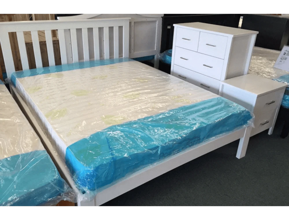 BroDeals Bed Frame Classic King Single Bed White