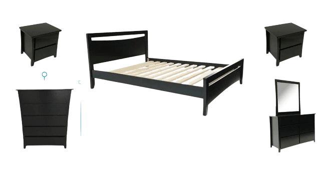 BroDeals Bedroom Furniture Sets Paiden 5 Pcs Bedroom Suite