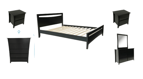 BroDeals Bedroom Furniture Sets Paiden 5 Pcs Bedroom Suite