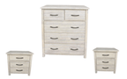 BroDeals bedroom set Tallboy | Bedside Table - Set of 3