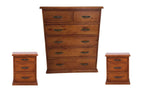 BroDeals bedroom set Tallboy | Bedside Table - Set of 3