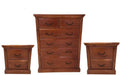 BroDeals bedroom set Tallboy | Bedside Table - Set of 3