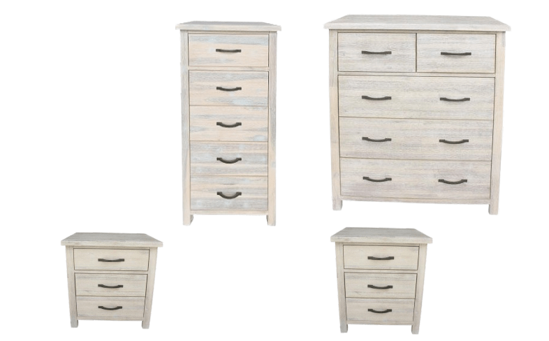 BroDeals bedroom set Tallboy | Slimboy | BedsideTables - Set of 4