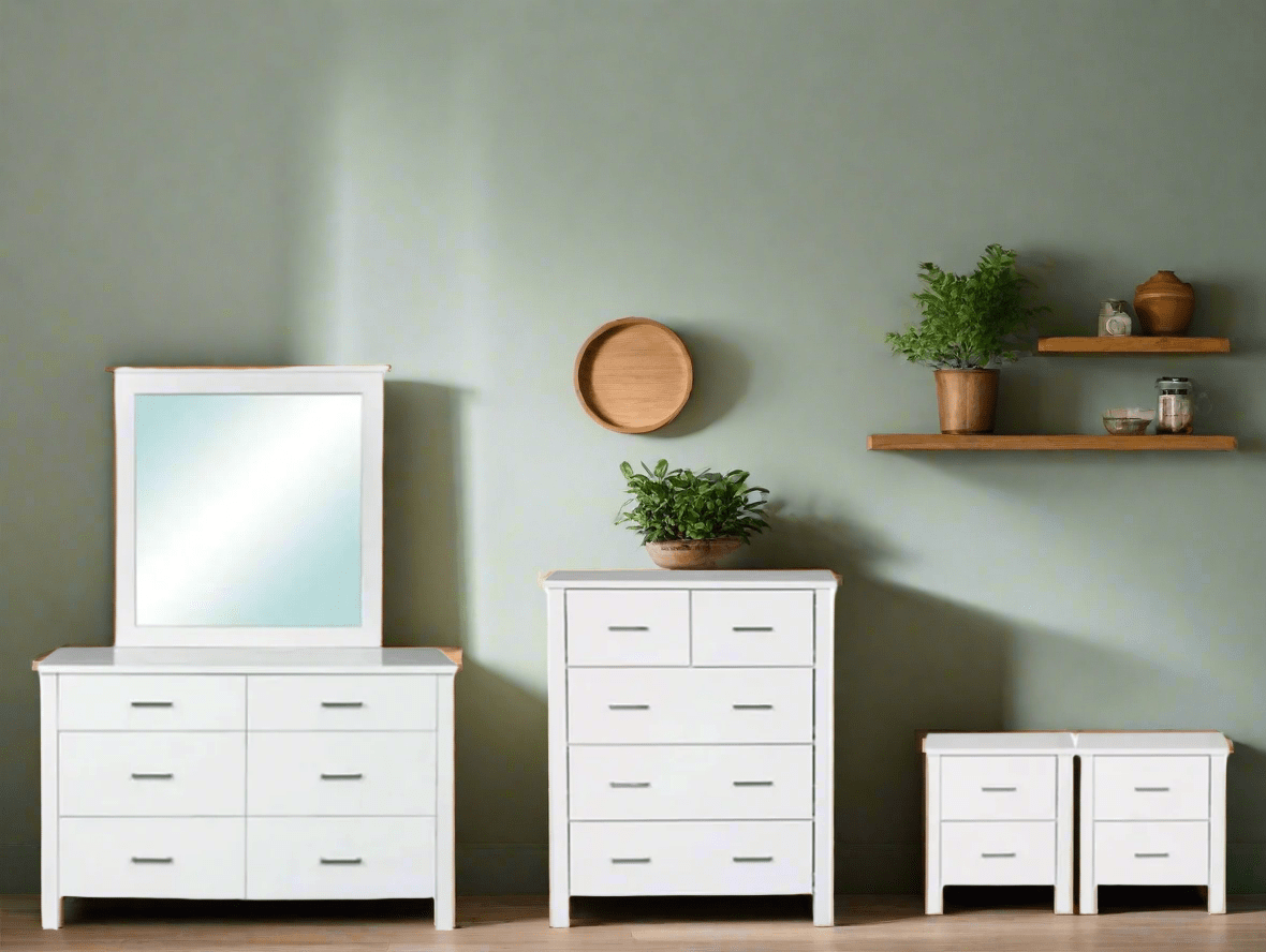 BroDeals bedroom set Tina White Bedroom Suite - Set of 4