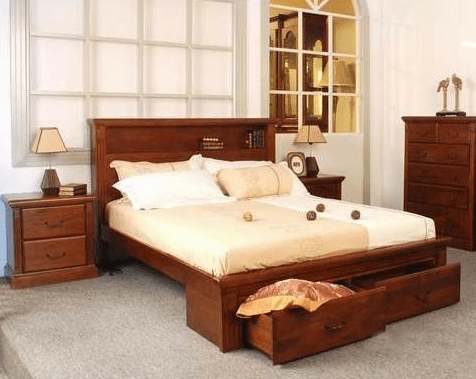 BroDeals Bedroom Suite Marina 4Pcs Bedroom Suite with Storage Drawers - King