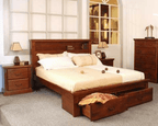 BroDeals Bedroom Suite Marina 4Pcs Bedroom Suite with Storage Drawers - Queen