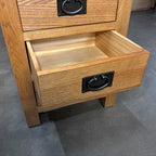 BroDeals Bedside Table Oak 3 Drawer Bedside Table