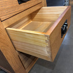 BroDeals Bedside Table Oak 3 Drawer Bedside Table