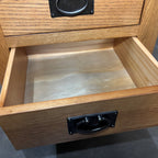 BroDeals Bedside Table Oak 3 Drawer Bedside Table