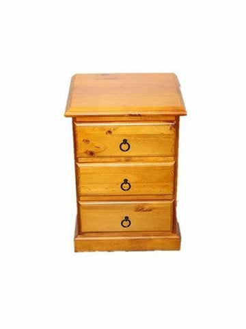 BroDeals Bedside Table Susan 3 Drawer Bedside