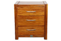 BroDeals Bedside Table Wanaka Rimu Bedside Cabinet - 3 Drawers