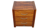 BroDeals Bedside Table Wanaka Rimu Bedside Cabinet - 3 Drawers