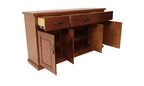 BroDeals Buffet Table Felton 4 Door 3 Drawer Buffet Table