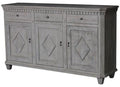 BroDeals Buffets & Sideboards Old Pine Sideboard - Distressed Grey