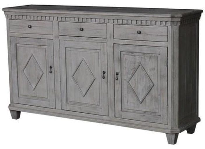 BroDeals Buffets & Sideboards Old Pine Sideboard - Distressed Grey