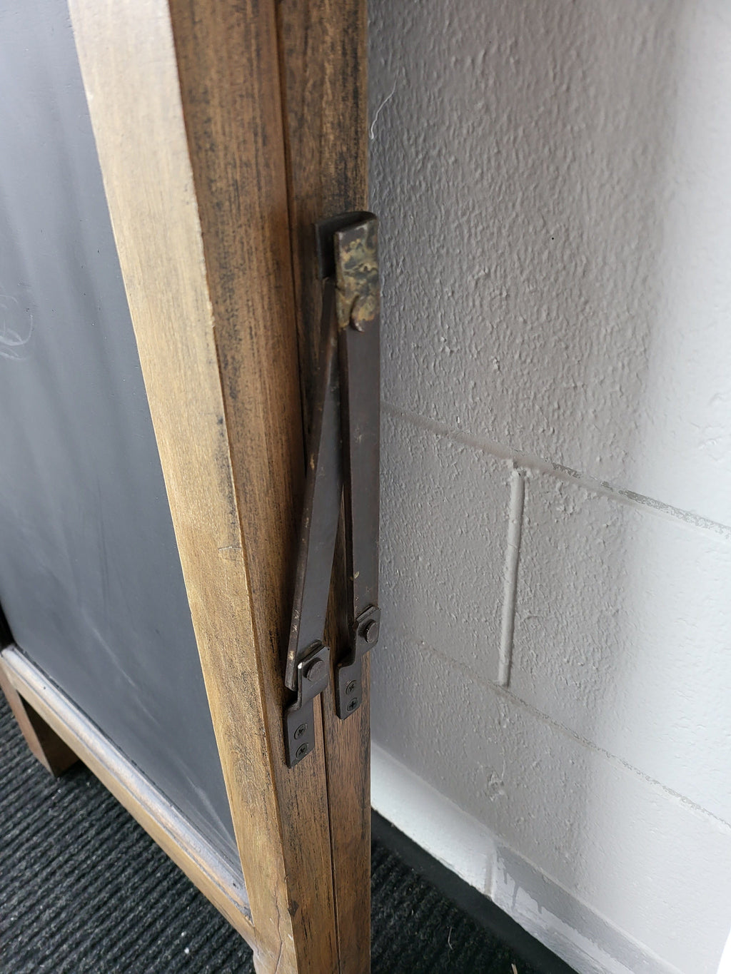 BroDeals Cafe Teak Double Sided Black Board