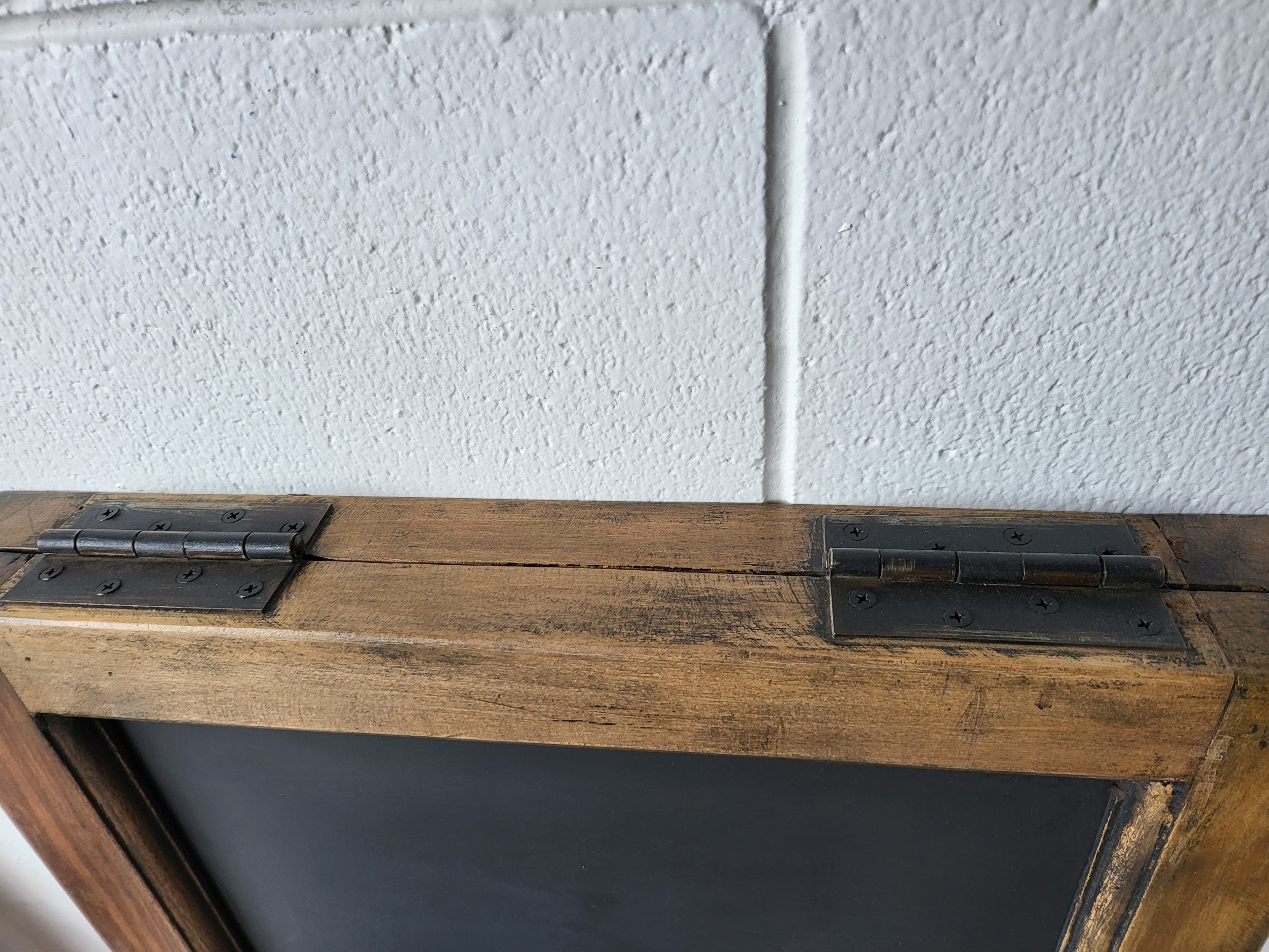 BroDeals Cafe Teak Double Sided Black Board