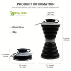 BroDeals Collapsible Water Bottle Collapsible Water Bottle - Black