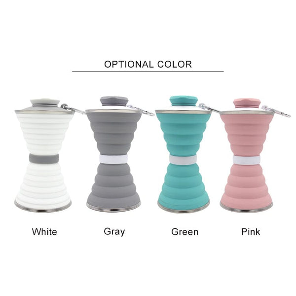 BroDeals Collapsible Water Bottle Collapsible Water Bottle - White