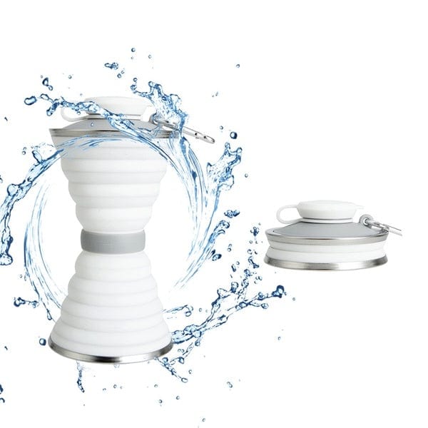 BroDeals Collapsible Water Bottle Collapsible Water Bottle - White