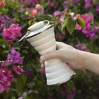 BroDeals Collapsible Water Bottle Collapsible Water Bottle - White