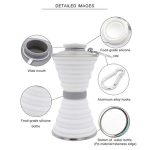 BroDeals Collapsible Water Bottle Collapsible Water Bottle - White