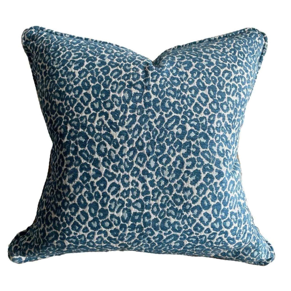 BroDeals Cushion Cover Leopard Design Cushion Cover -  Blue & White