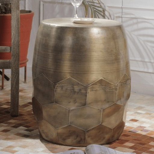 BroDeals End Tables Brass Stool 51cm