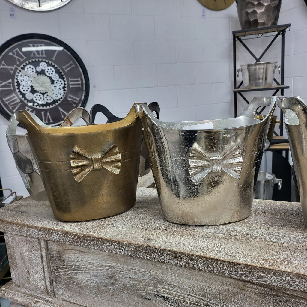 BroDeals Kitchen & Dining Champagne Bucket Silver Bow Oval