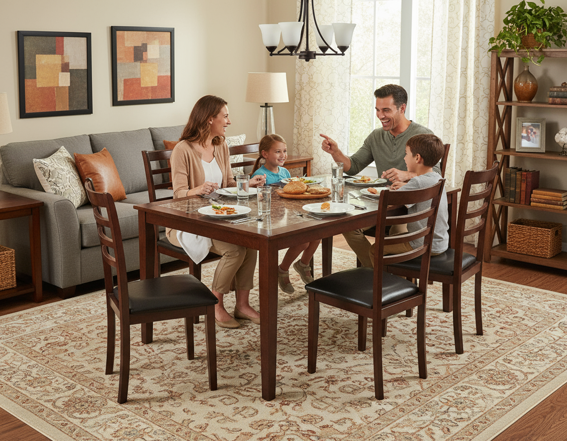 Mission 7 Pcs Dining Suite