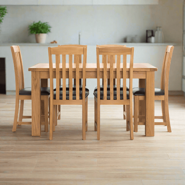 BroDeals Kitchen & Dining Furniture Sets Oak Dining Suite 6 Seater