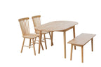 BroDeals Kitchen & Dining Furniture Sets Orlando Drop Leaf Dining Table with Bench & Chairs