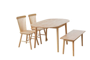 BroDeals Kitchen & Dining Furniture Sets Orlando Drop Leaf Dining Table with Bench & Chairs