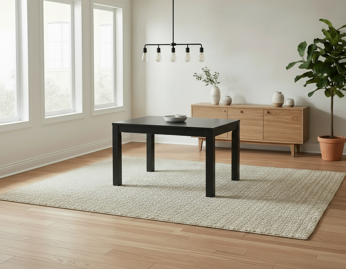 Pine Dining Table 1000-Black