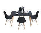 BroDeals Kitchen & Dining Room Chairs Black Echo Dining Suite 7Pcs