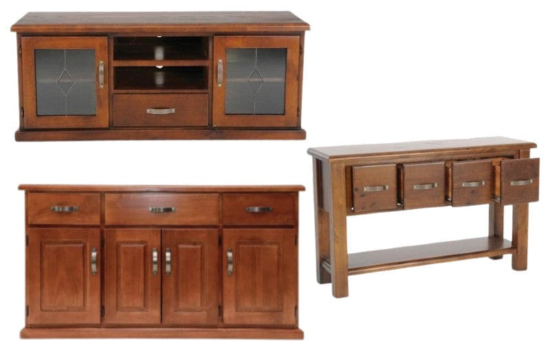 BroDeals Living Room Set Buffet Table | Hall Table | TV Unit | Set of 3