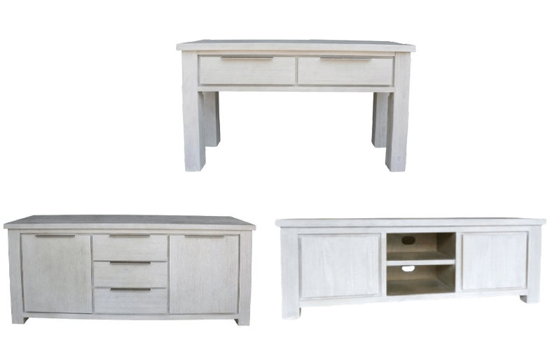 BroDeals Living Room Set Buffet Table | TV Unit | Hall Table - Set of 3