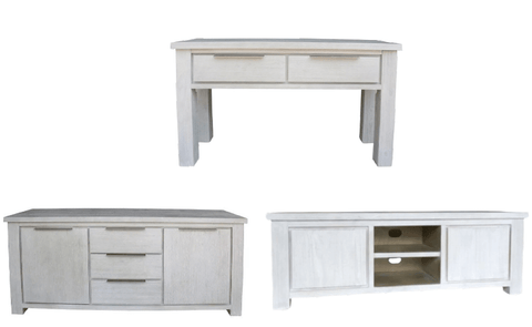 BroDeals Living Room Set Buffet Table | TV Unit | Hall Table - Set of 3