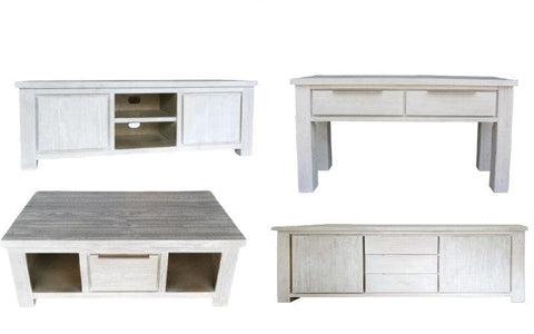 BroDeals Living Room Set TV Unit | Hall Table | Coffee Table | Buffet Table - Set of 4