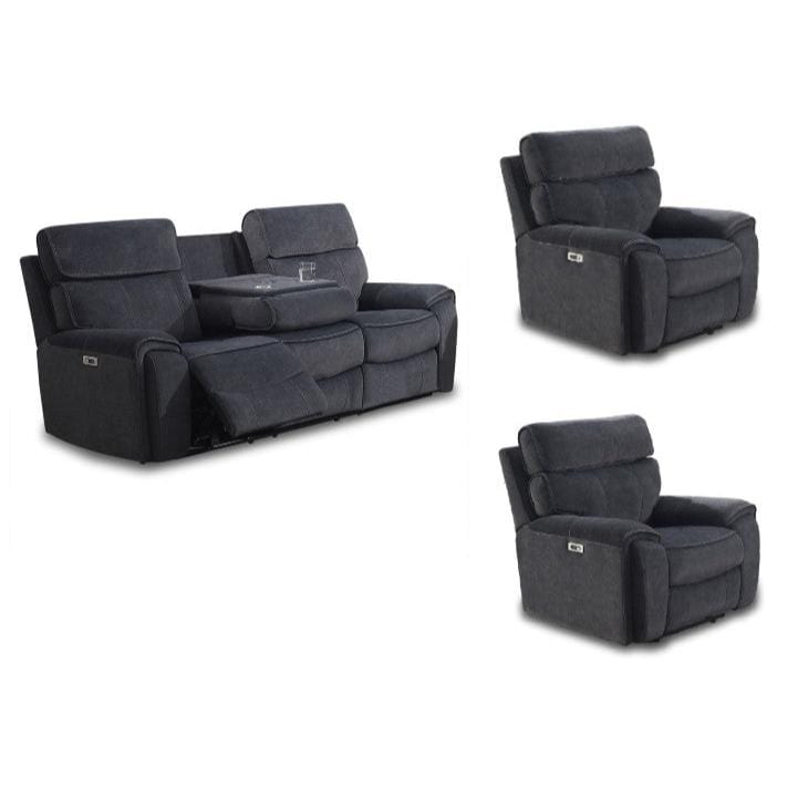 BroDeals Lounge Suite Ashleigh Electric Recliner Lounge Suite - 3+1+1