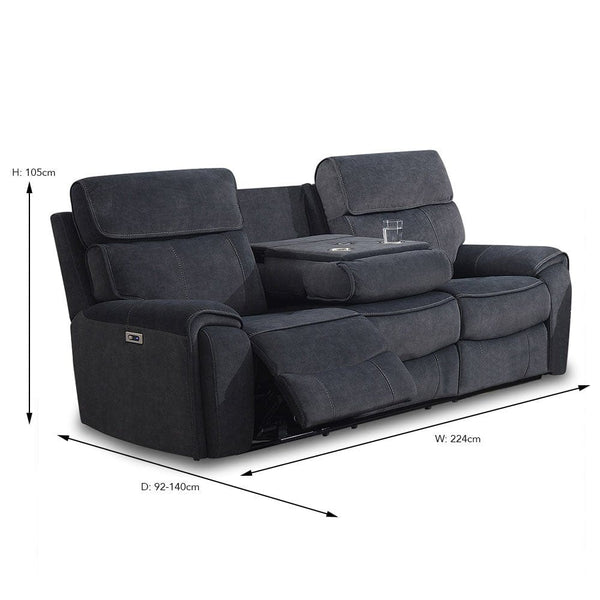 BroDeals Lounge Suite Ashleigh Electric Recliner Lounge Suite - 3+1+1