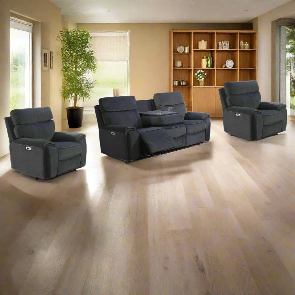 Ashleigh Electric Recliner Lounge Suite - 3+1+1 – BroDeals