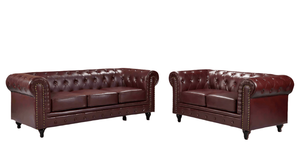 BroDeals Lounge Suite Boston Chesterfield Sofa Set - 3+2