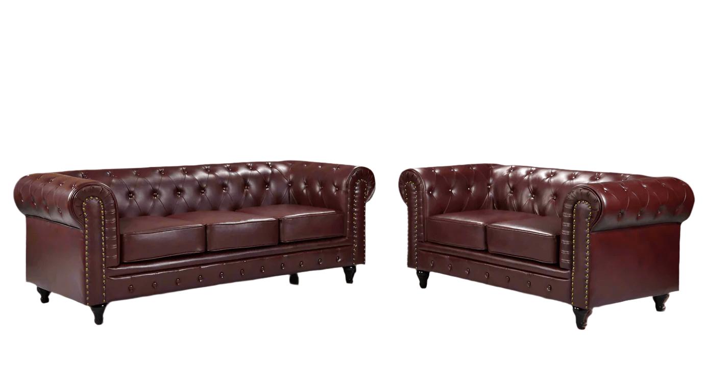 BroDeals Lounge Suite Boston Chesterfield Sofa Set - 3+2