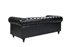 BroDeals Lounge Suite Boston Chesterfield Sofa Set - 3+2 - Black
