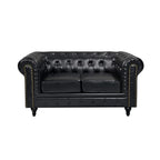 BroDeals Lounge Suite Boston Chesterfield Sofa Set - 3+2 - Black