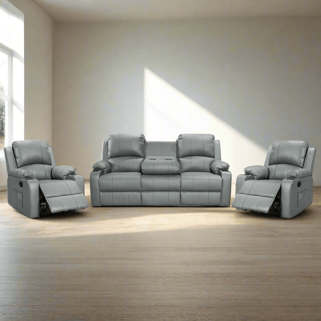 BroDeals Lounge Suite Madrid Manual Recliner Lounge Suite - 3+1+1